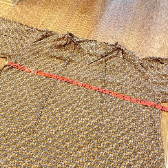 GU JAPAN PRINTED FLORAL PEASANT BLOUSE - Picture 10 of 10